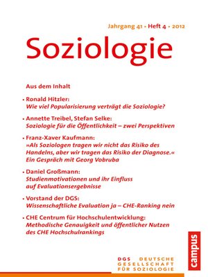 cover image of Soziologie 4.2012